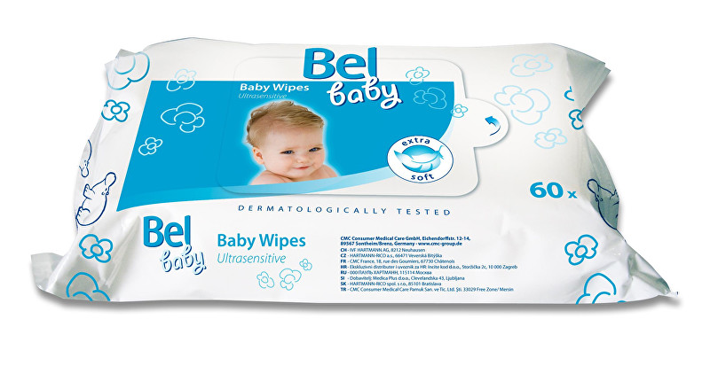 Bel Vlhčené obrúsky Baby ( Ultra sensitive Baby Wipes) 60 ks