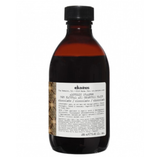 Davines Šampón zvýrazňujúce tmavo hnedú až čiernu farbu vlasov Alchemic (Chocolate Shampoo) 280 ml