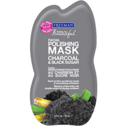 Freeman Peelingová maska ​​s uhlím a cukrom (Facial Polishing Mask Charcoal & Black Sugar) 15 ml
