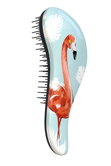 D Tangler Kefa na vlasy s rukoväťou Flamingo