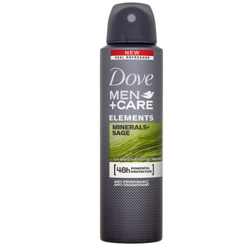 Dove Dezodorant v spreji pre mužov Elements Mineral s & Sage Men   Care 150 ml