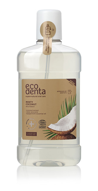 Ecodenta Ústna voda s kokosovým výťažkom Cosmos Organic (Minty Coconut Mouthwash) 500 ml