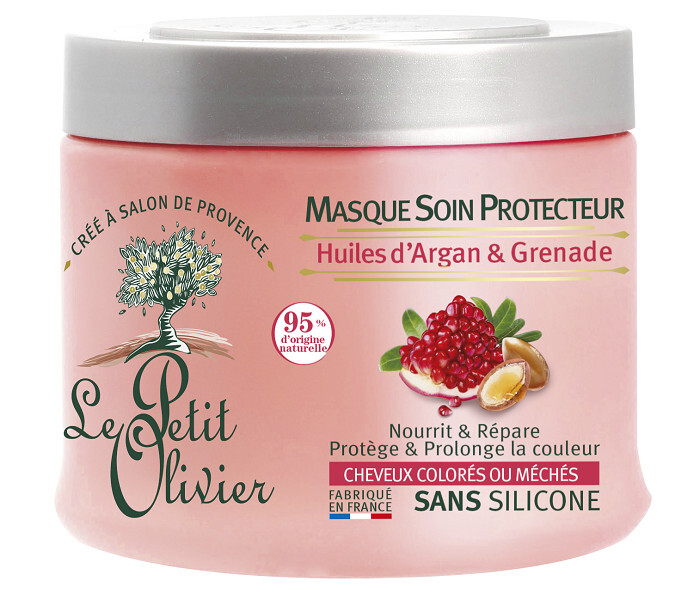 Le Petit Olivier Ochranná maska pre farbené vlasy s granátovým jablkom a arganovým olejom ( Hair Mask) 330 ml