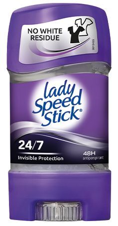 Lady Speed Stick Gélový antiperspirant pre ženy 24 7 Invisible Protection 65 g