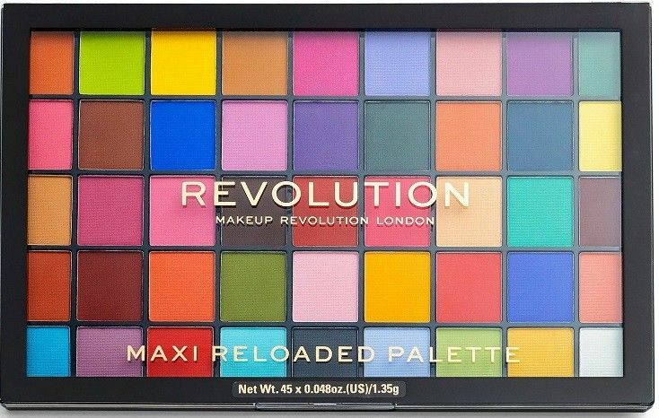 Revolution Maxi paletka 45 očných tieňov Re-Loaded ( Maxi Reloaded Palette Monster Mattes) 60,75 g