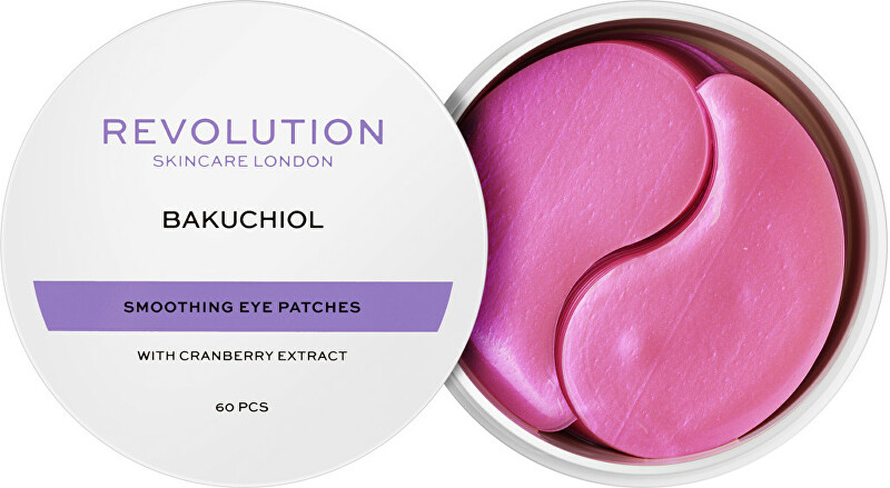 Revolution Skincare Vyhladzujúce vankúšiky pod oči Pearlescent Purple Bakuchiol ( Smooth ing Eye Patches) 60 ks