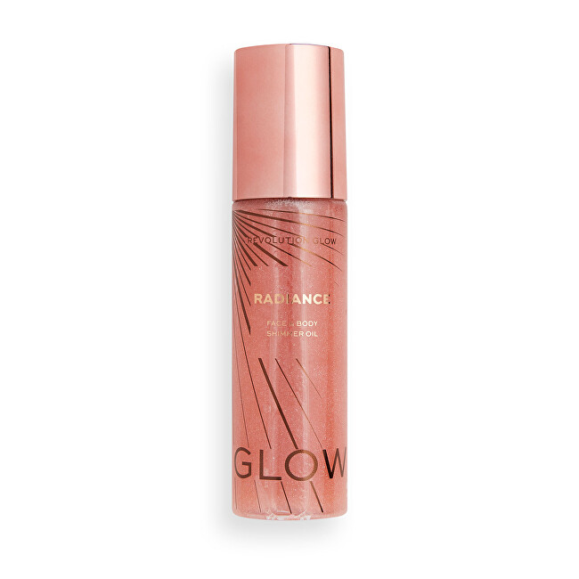 Revolution Tekutý rozjasňovač Revolution Glow (Radiance Face & Body Shimmer Oil Pink ) 100 ml
