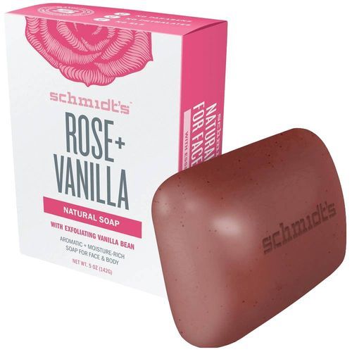 Schmidt´s Prírodné toaletné mydlo ruže   vanilka (Bar Soap Rose   Vanilla) 142 g