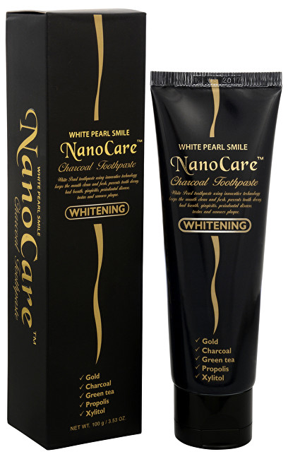 VitalCare Bieliaca zubná pasta White Pearl Nano Care Black Gold 100 g
