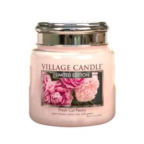 Village Candle Vonná sviečka v skle Fresh Cut Peony 390 g