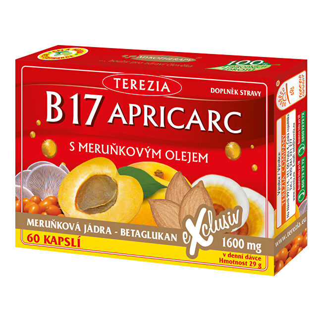 Terezia Company B17 APRICARC s marhuľovým olejom 50 kapsúl   10 kapsúl ZADARMO
