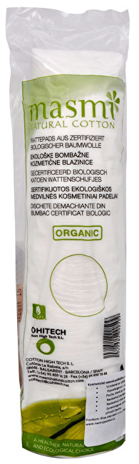 MASMA Kozmetické vatové vankúšiky z organickej bavlny Masmi 80 ks
