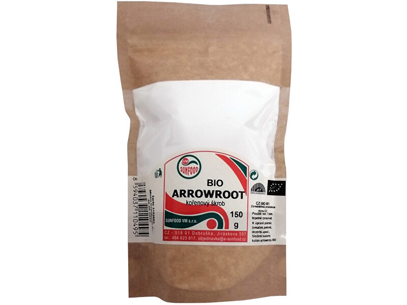 Sunfood Bio Arrowroot koreňový škrob 150 g