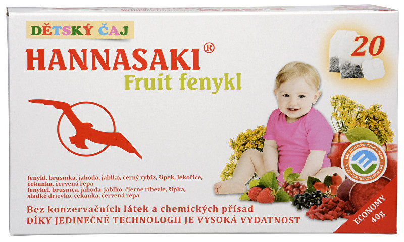 Čaje Hannasaki Hannasaki Fruit fenikel - detský ovocný čaj 20 sáčkov