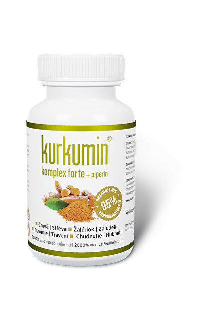 Synergia Kurkumín komplex FORTE 300 mg   piperín 60 kapsúl