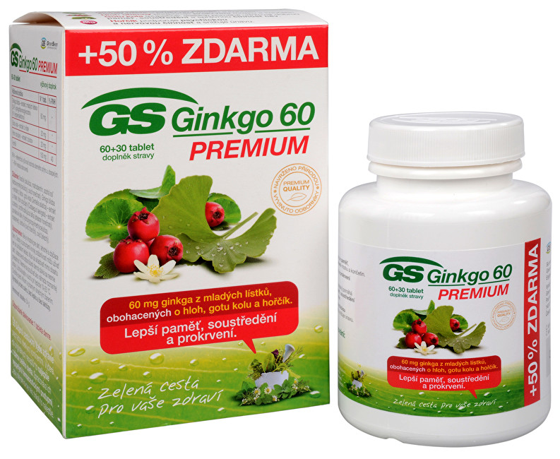GreenSwan GS Ginkgo 60 Premium 60 30 tabliet ZD ARMA