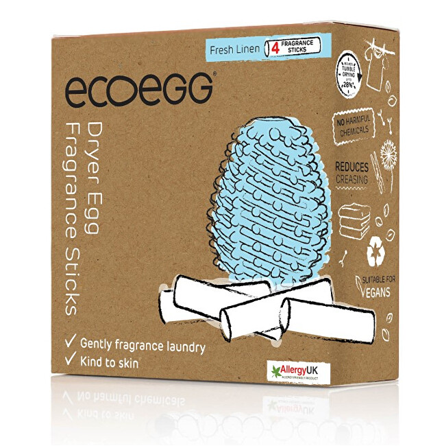 Ecoegg Náplň do vajíčka do sušičky bielizne s vôňou svieži bavlny 4 ks