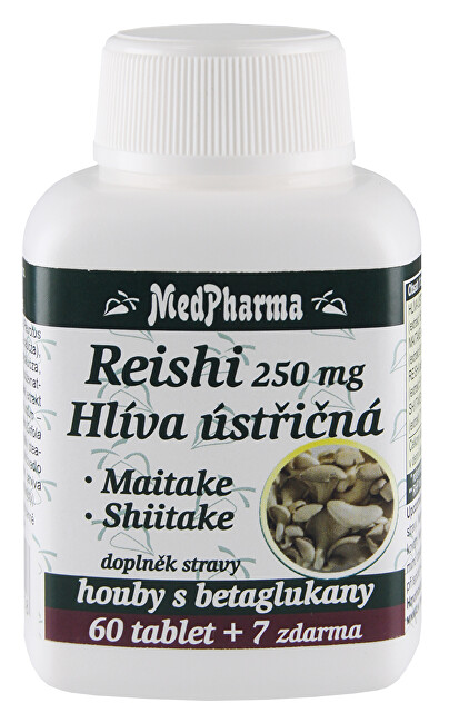 MedPharma Reishi 250 mg   hliva ustricovitá   Maitake   shiitake 67 tablet