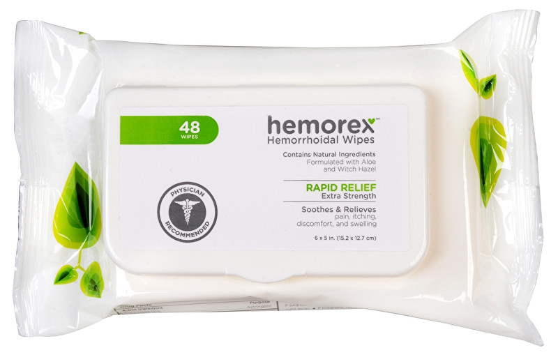 Hemorex Vlhčené obrúsky na hemoroidy Multipack 48 ks