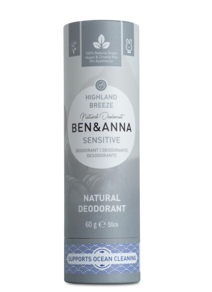 BEN & ANNA Tuhý dezodorant Sensitive BIO 60 g - Horský vánok