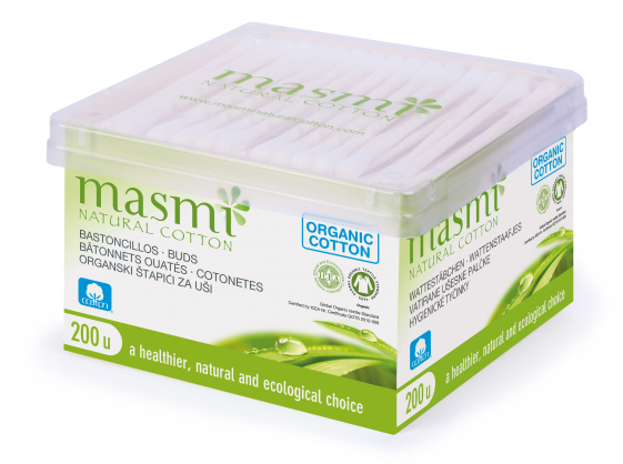 MASMA Hygienické tyčinky z organickej bavlny Masmi, 200 ks