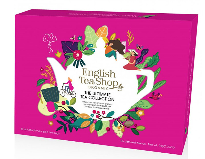 English Tea Shop Darčeková sada The Ultimate ružová BIO v papierovej kazete 48 sáčkov