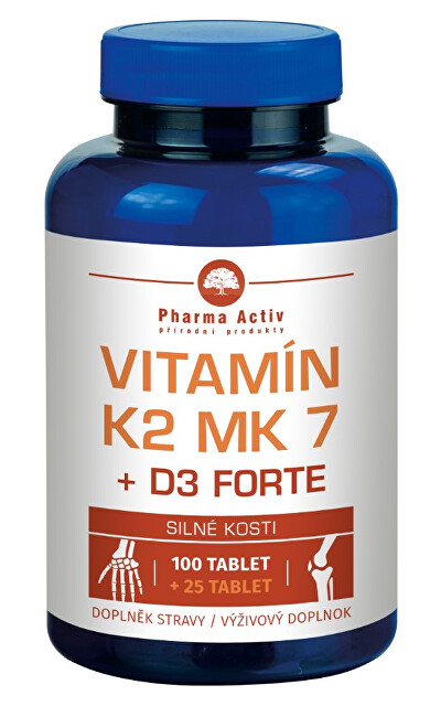 Pharma Activ Vitamín K2 MK7   D3 Forte 1000 IU 125 tablet