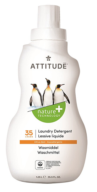 Attitude Prací gél Nature  s vôňou citrónovej kôry 1050 ml (35 pracích dávok)