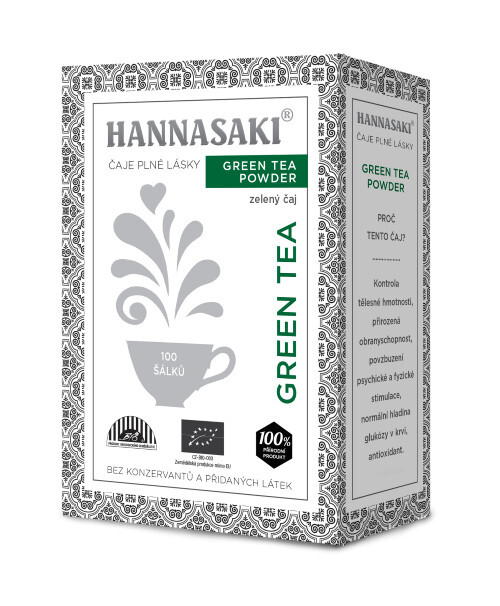Čaje Hannasaki Green tea powder 50 g