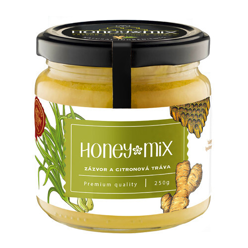HoneyMix Med so zázvorom a extraktom z citrónovej trávy 250 g