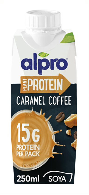 Alpro High Protein sójový nápoj s príchuťou karamelu a kávy 250 ml