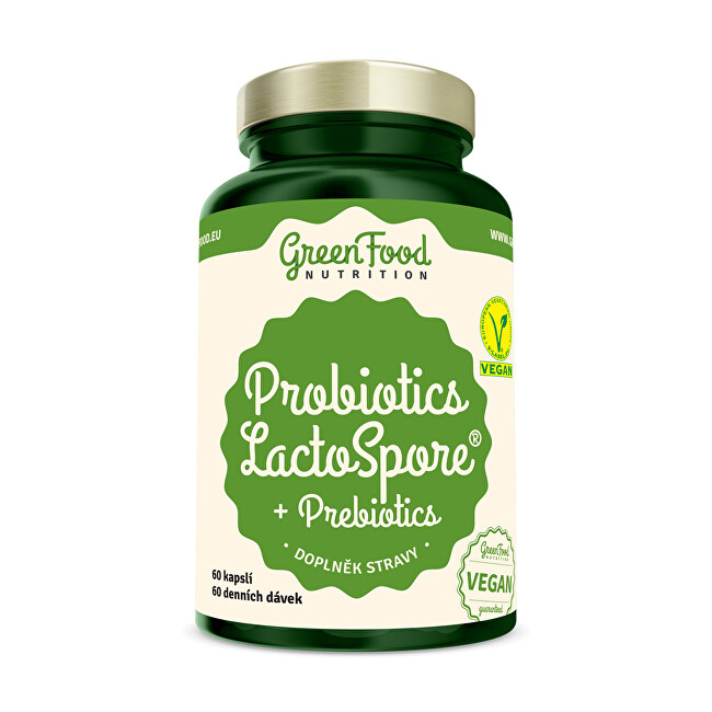 GreenFood Nutrition Probiotiká LactoSpore®   Prebiotics 60 kapsúl