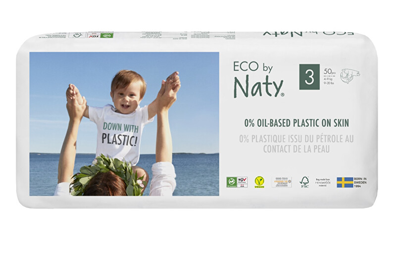 Eco by Naty Plienky Naty Midi 4 - 9 kg - ECONOMY PACK 50 ks