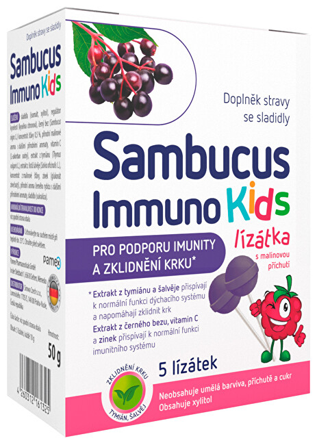 Sambucus Immuno Kids Sambucus Immuno Kids lízanky 5 ks