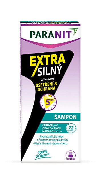Omega Pharma Paranit Extra Silný Šampón 100 ml   hrebeň