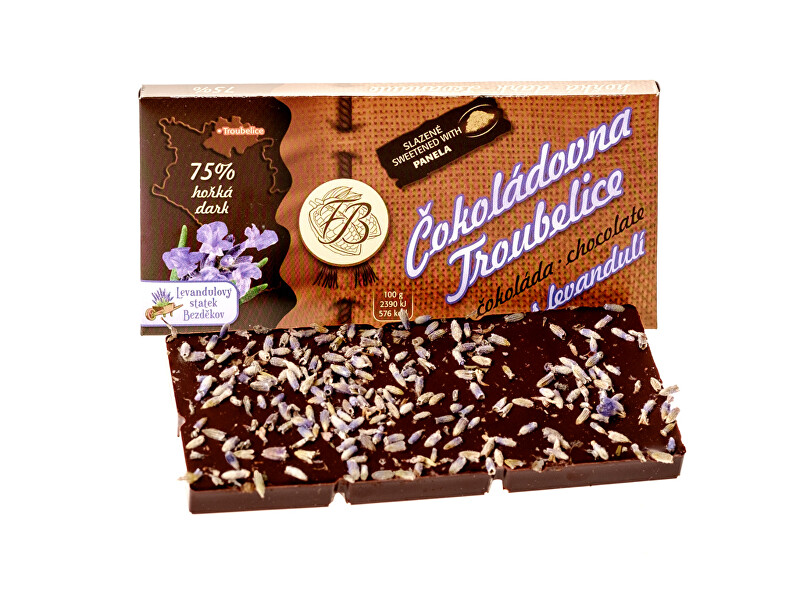 Čokoládovna Troubelice Horká čokoláda s levanduľou 75% 45 g