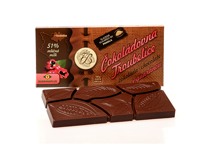 Čokoládovna Troubelice Mliečna čokoláda s guaranou 51% 45 g