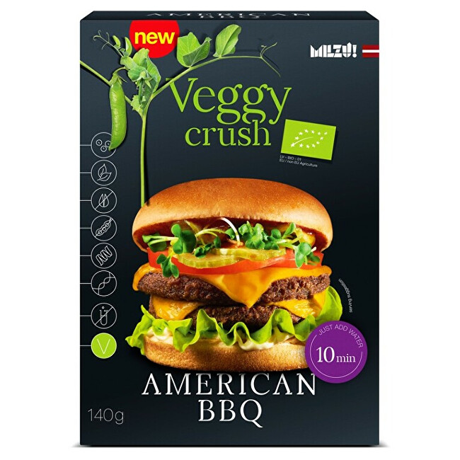 Milzu! Veggy crush sypká zmes na americký burger BIO 140 g