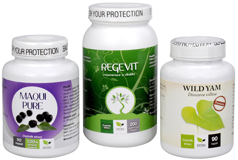 Odporúčaná kombinácia produktov Maqui Pure   Regevit   Wild Yam