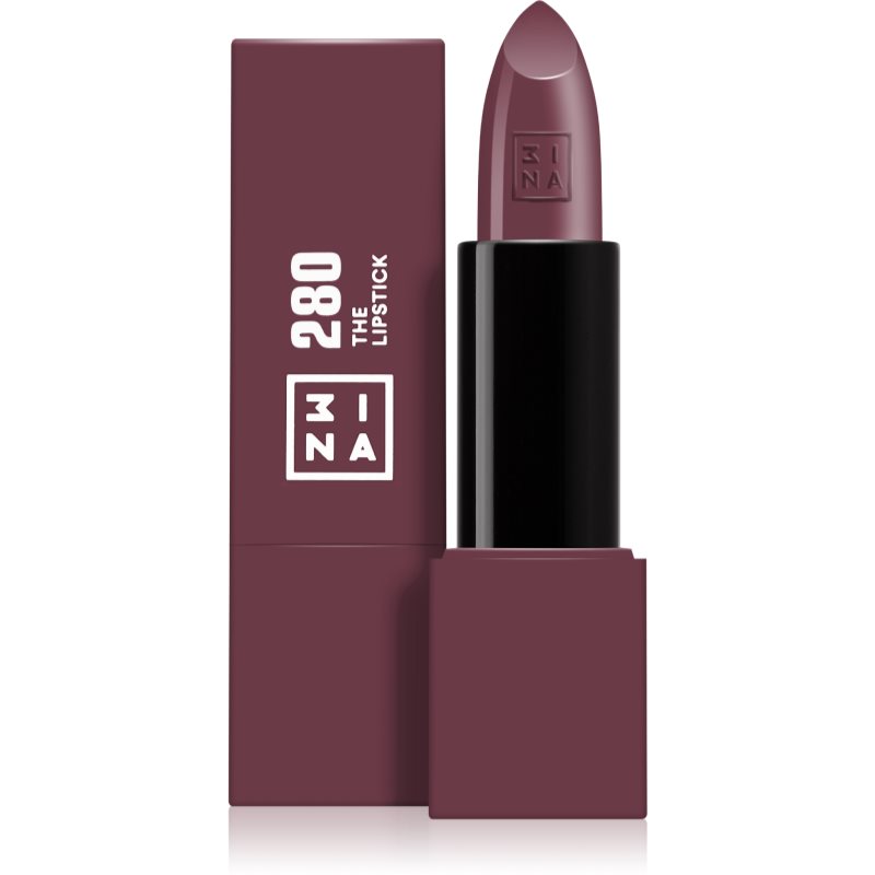 3INA The Lipstick lesklý rúž odtieň 280 - Shiny wine 4,5 g
