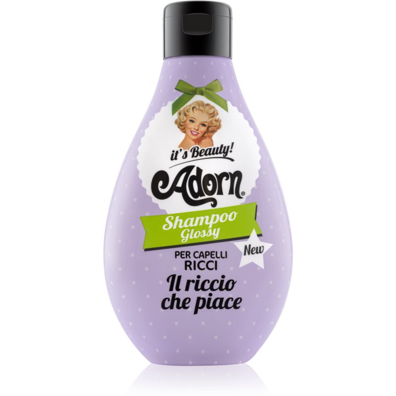 Adorn Glossy Shampoo šampón pre kučeravé a vlnité vlasy pre lesk vlnitých a kučeravých vlasov Shampoo Glossy 250 ml