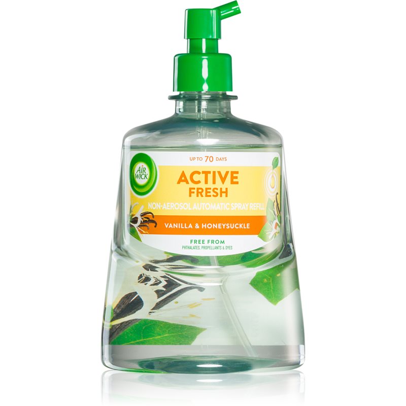 Air Wick Active Fresh Vanilla  Honeysuckle osviežovač vzduchu náhradná náplň 228 ml