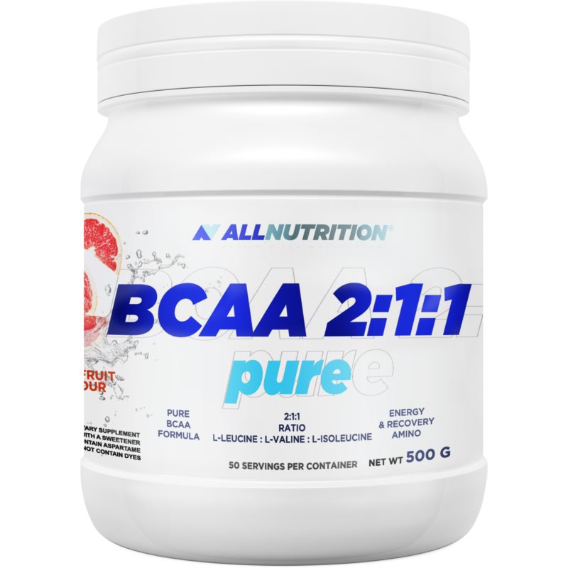 Allnutrition BCAA 2:1:1 Pure podpora tvorby svalovej hmoty príchuť Grapefruit 500 g