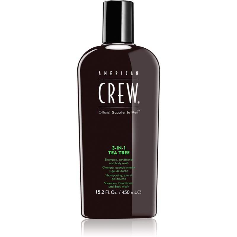 American Crew Hair  Body 3-IN-1 Tea Tree šampón, kondicionér a sprchový gél 3 v 1 pre mužov 450 ml