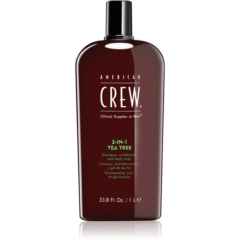 American Crew Hair  Body 3-IN-1 Tea Tree šampón, kondicionér a sprchový gél 3 v 1 pre mužov 1000 ml