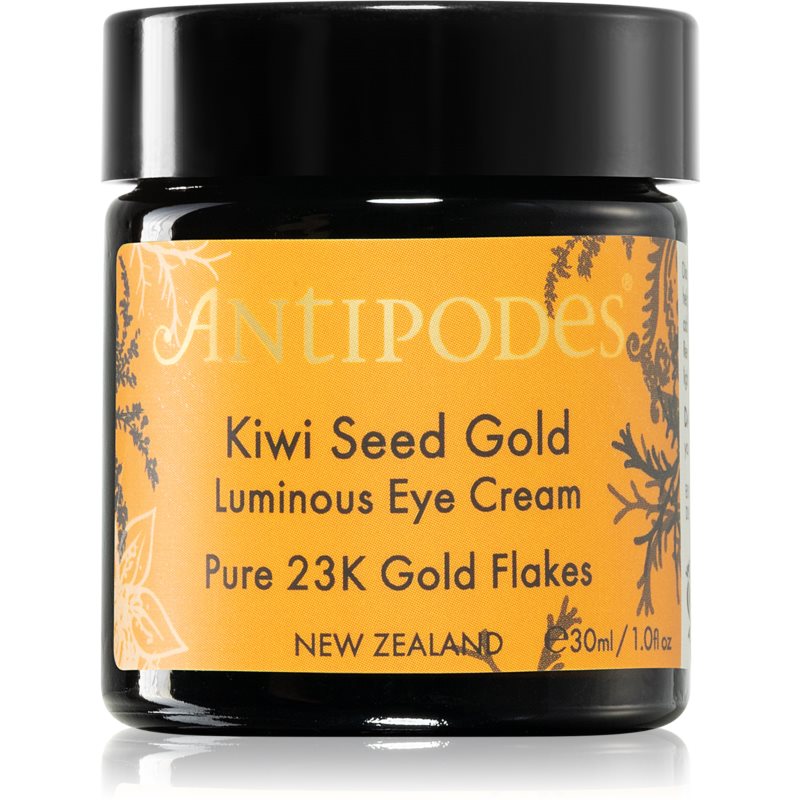 Antipodes Kiwi Seed Gold Luminous Eye Cream rozjasňujúci očný krém so zlatom 30 ml
