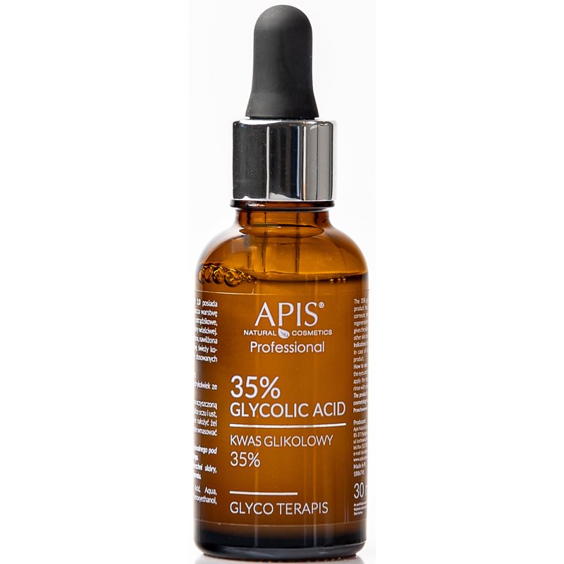 Apis Natural Cosmetics TerApis 35 percent Glycolic Acid vyhladzujúce exfoliačné sérum pre regeneráciu a obnovu pleti 30 ml