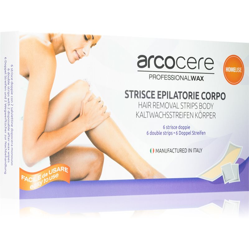 Arcocere Professional Wax voskové epilačné pásiky na telo pre ženy 6 ks