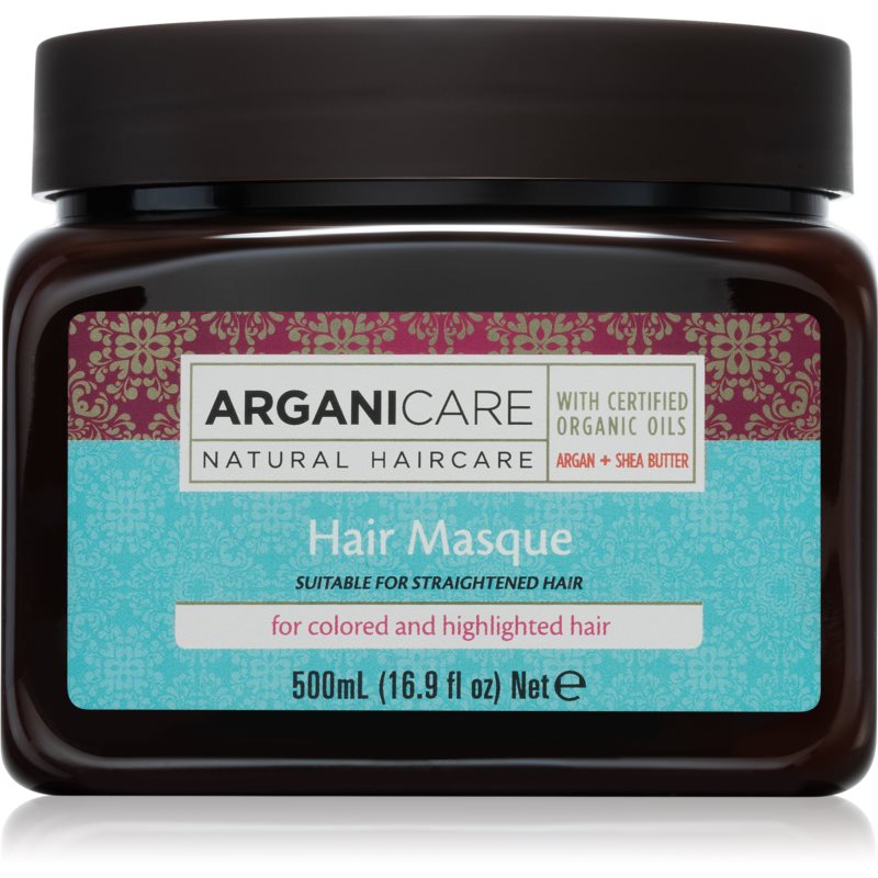 Arganicare Argan Oil  Shea Butter Hair Masque hĺbkovo hydratačná maska pre farbené vlasy 500 ml