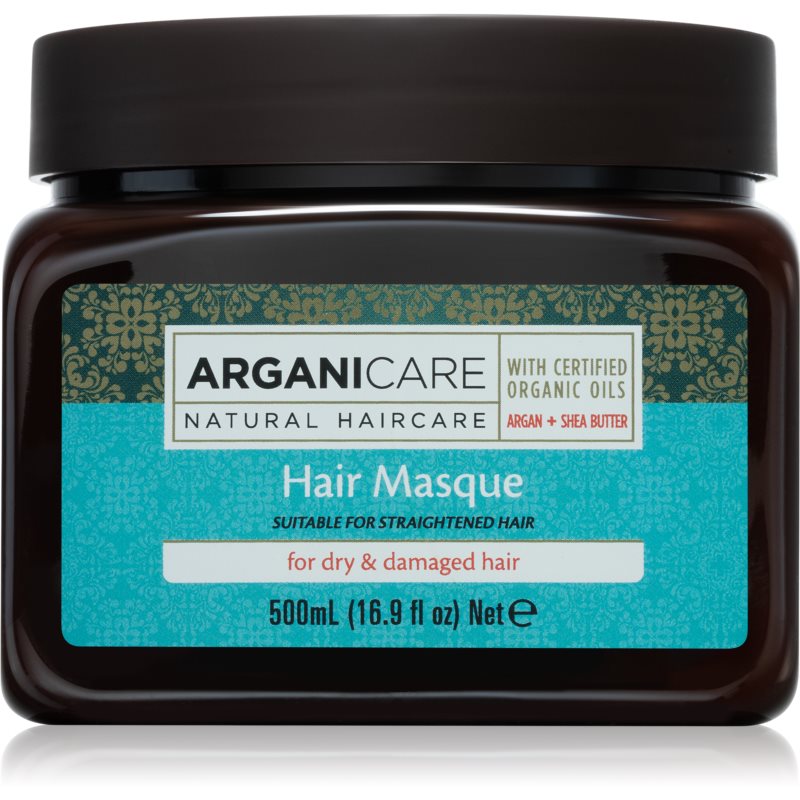 Arganicare Argan Oil  Shea Butter Hair Masque hydratačná a vyživujúca maska pre suché a poškodené vlasy 500 ml